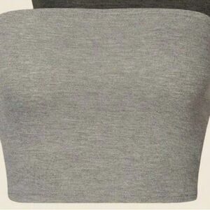 Women’s Solid Color Casual Tube Top Summer Size XS Color Grey